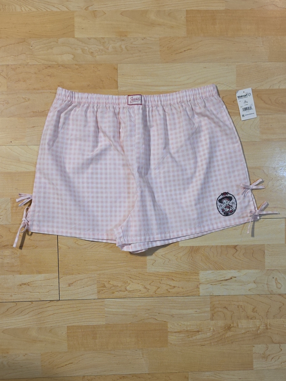 Toy Story Jessie Women's Gingham Checkered Lounge PJ's Shorts Size XL 16-18 New